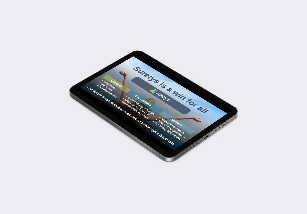 Suretys deck on a tablet